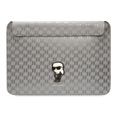 Karl Lagerfeld для ноутбуков 16" чехол Saffiano Sleeve Monogram NFT Karl Ikonik Silver