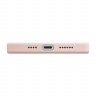Силиконовый чехол Uniq LINO Anti-microbial для iPhone 12 mini, розовый