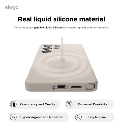 Elago для Galaxy S25 Ultra чехол Soft silicone (Liquid) Stone (Magnetic)