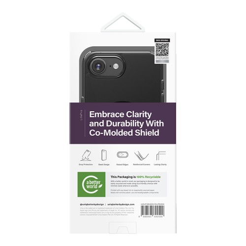 Uniq для iPhone 16e чехол Lifepro Xtreme Smoke (MagSafe)