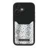 Karl Lagerfeld для iPhone 16 чехол Cardslot PU-кожа зернистая Leopard pocket Black