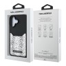 Karl Lagerfeld для iPhone 16 чехол Cardslot PU-кожа зернистая Leopard pocket Black