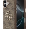 Guess для iPhone 17 чехол PU 4G Big metal logo Gold camera Hard Brown