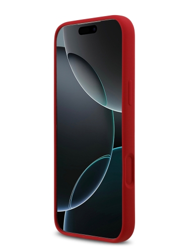 Karl Lagerfeld для iPhone 17 Pro чехол Liquid Silicone NFT Karl & Choupette Hard Red (MagSafe)