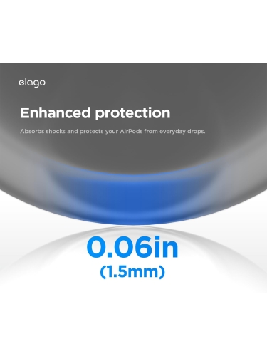 Elago для AirPods Pro 3 чехол Liquid Hybrid Strap case Black
