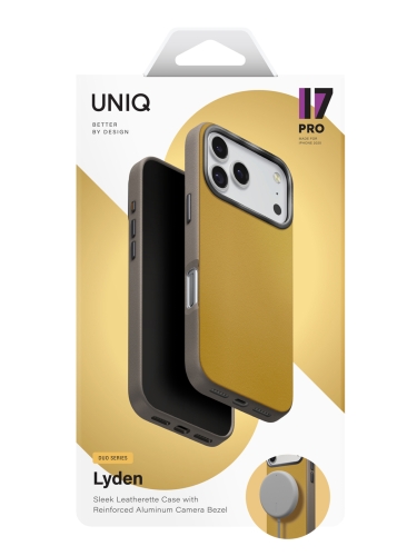 Uniq для iPhone 17 Pro чехол Lyden DS Canary Yellow/Flint Grey (Magsafe)