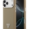 Guess для iPhone 17 Pro чехол PU Grained leather Triangle metal logo & Camera Hard Brown (MagSafe)