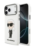 Karl Lagerfeld для iPhone 17 Pro Max чехол Liquid silicone NFT Karl Ikonik Metal Cam Hard White (MagSafe)