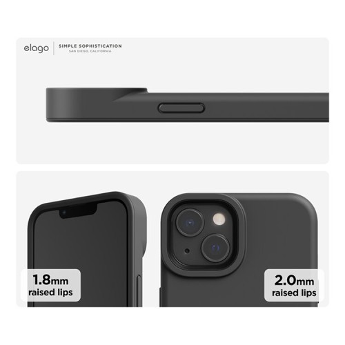 Чехол Elago GLIDE для iPhone 13, серый/черный