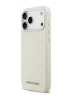 Karl Lagerfeld для iPhone 17 Pro чехол PU Full Wrapped Repeated logo Metal Cam Hard Beige (MagSafe)