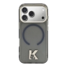 Karl Lagerfeld для iPhone 17 Pro чехол IML K HEAD Metal logo & Camera прозрачный/черный (MagSafe)