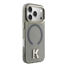 Karl Lagerfeld для iPhone 17 Pro чехол IML K HEAD Metal logo & Camera прозрачный/черный (MagSafe)