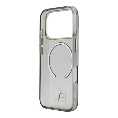 Karl Lagerfeld для iPhone 17 Pro чехол IML K HEAD Metal logo & Camera прозрачный/черный (MagSafe)