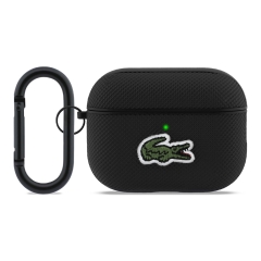 Lacoste для AirPods Pro 3 чехол PVC Iconic Woven logo Black