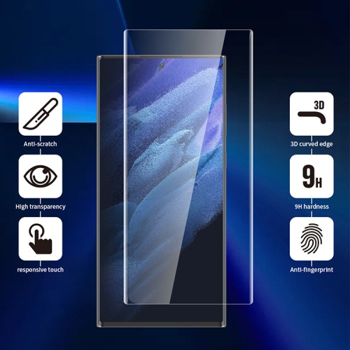 BLUEO стекло 3D Curved Full cover UV для Galaxy S22 | S23
