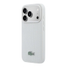 Lacoste для iPhone 17 Pro чехол PVC Lacquer Metal logo Hard Light Grey (MagSafe)