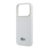 Lacoste для iPhone 17 Pro чехол PVC Lacquer Metal logo Hard Light Grey (MagSafe)