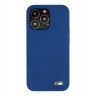 Чехол BMW M-Collection Liquid Silicone для iPhone 13 Pro, синий (Magsafe)