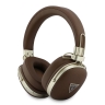Guess наушники беспроводные накладные Bluetooth HP ENC Flat Grained PU Triangle Metal Logo Brown