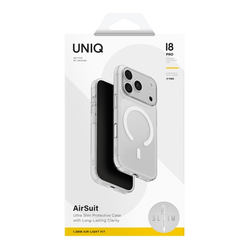 Uniq для iPhone 18 Pro/17 Pro чехол AirSuit Glossy Clear (MagSafe)
