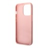 Чехол Guess Glitter flakes w Metal logo Hard для iPhone 14 Pro Max, розовый