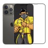 Защитное стекло BLUEO Large arc Dustproof для iPhone 14 Pro, черная рамка