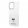 Чехол Lagerfeld Choupette body TPU Hard для iPhone 14 Pro, прозрачный/черный