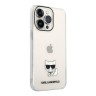 Чехол Lagerfeld Choupette body TPU Hard для iPhone 14 Pro, прозрачный/черный