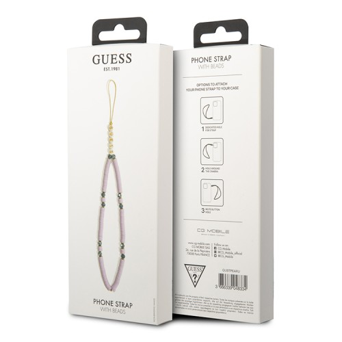 Шнурок на кисть Guess Heishi Beads (25 см), фиолетовый