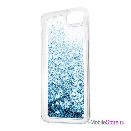 Чехол Guess Glitter для iPhone 7/8/SE 2020, синий