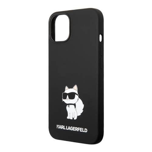Чехол Lagerfeld Liquid silicone NFT Choupette Hard для iPhone 14 Plus, черный