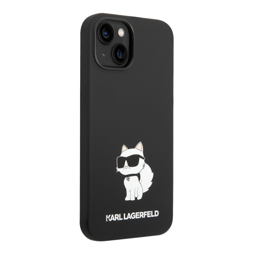 Чехол Lagerfeld Liquid silicone NFT Choupette Hard для iPhone 14 Plus, черный