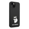 Чехол Lagerfeld Liquid silicone NFT Choupette Hard для iPhone 14 Plus, черный