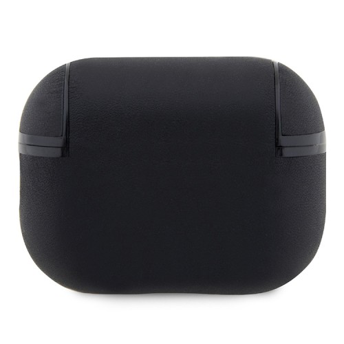 BMW для Airpods Pro 2 чехол Signature leather with metal logo Black