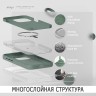 Elago для iPhone 15 Pro чехол Soft silicone (Liquid) Midnight Green (MagSafe)