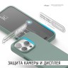 Elago для iPhone 15 Pro чехол Soft silicone (Liquid) Midnight Green (MagSafe)