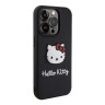 Hello Kitty для iPhone 15 Pro чехол 3D Rubber Kitty Head Hard Black