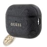 Уценка Guess для Airpods Pro 2 чехол PU leather 4G with metal logo and Diamond charm Black