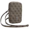 Guess для смартфонов сумка Wallet Zipper Pouch 4G with Triangle metal logo Brown