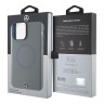 Mercedes для iPhone 14 Pro чехол Liquid silicone Bicolor Laser Ring Hard Grey (MagSafe)