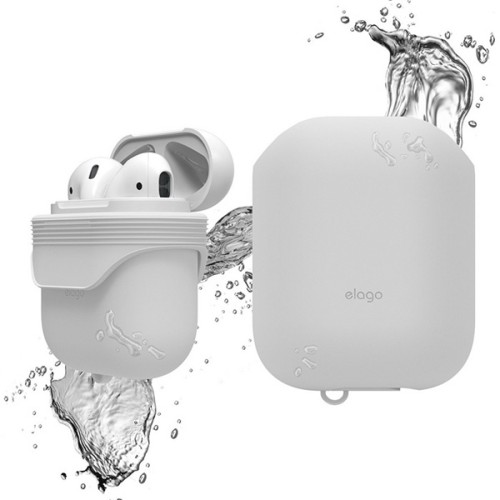 Чехол Elago Waterproof case для кейса AirPods 1/2, белый