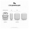 Чехол Elago Waterproof case для кейса AirPods 1/2, белый