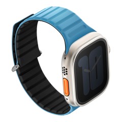 Uniq для Apple Watch 49-46-45-44 mm ремешок Revix EVO reversible Magnetic Pacific Blue/Black