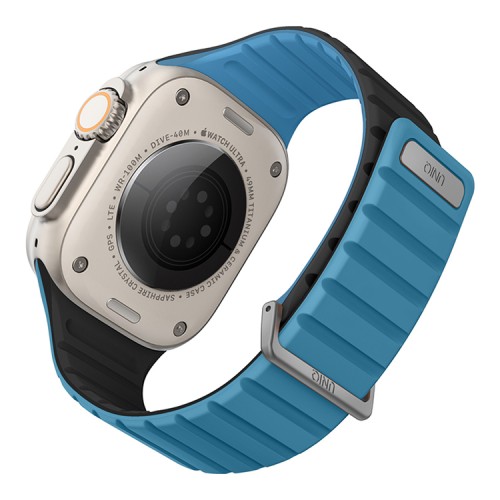 Uniq для Apple Watch 49-46-45-44 mm ремешок Revix EVO reversible Magnetic Pacific Blue/Black