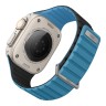 Uniq для Apple Watch 49/45/44/42 mm ремешок Revix EVO reversible Magnetic Pacific Blue/Black