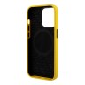 AMG для iPhone 15 Pro чехол Liquid silicone Big Logo Hard Yellow (MagSafe)