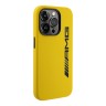 AMG для iPhone 15 Pro чехол Liquid silicone Big Logo Hard Yellow (MagSafe)