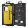 AMG для iPhone 15 Pro чехол Liquid silicone Big Logo Hard Yellow (MagSafe)