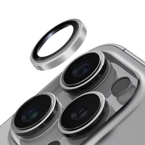 Uniq стекло для iPhone 16 Pro/16 Pro Max OPTIX Camera Lens PRIME Sapphire Stainless steel Silver