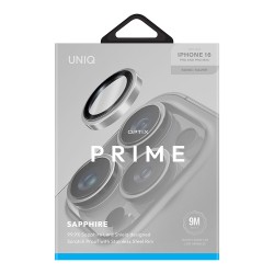 Uniq стекло для iPhone 16 Pro/16 Pro Max OPTIX Camera Lens PRIME Sapphire Stainless steel Silver